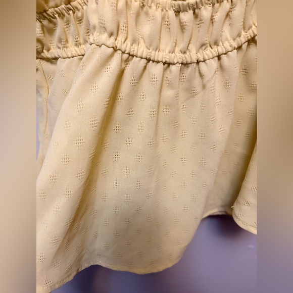 MINE Yellow Ruffle Strap Crop Top - Picture 5 of 5